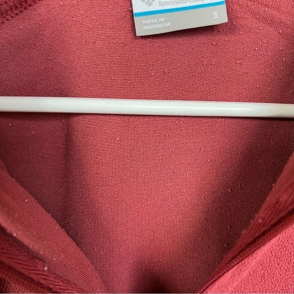 Columbia Dark Coral or Pink Half or Quarter Zip Fleece Sweater Size Small - Picture 2 of 10